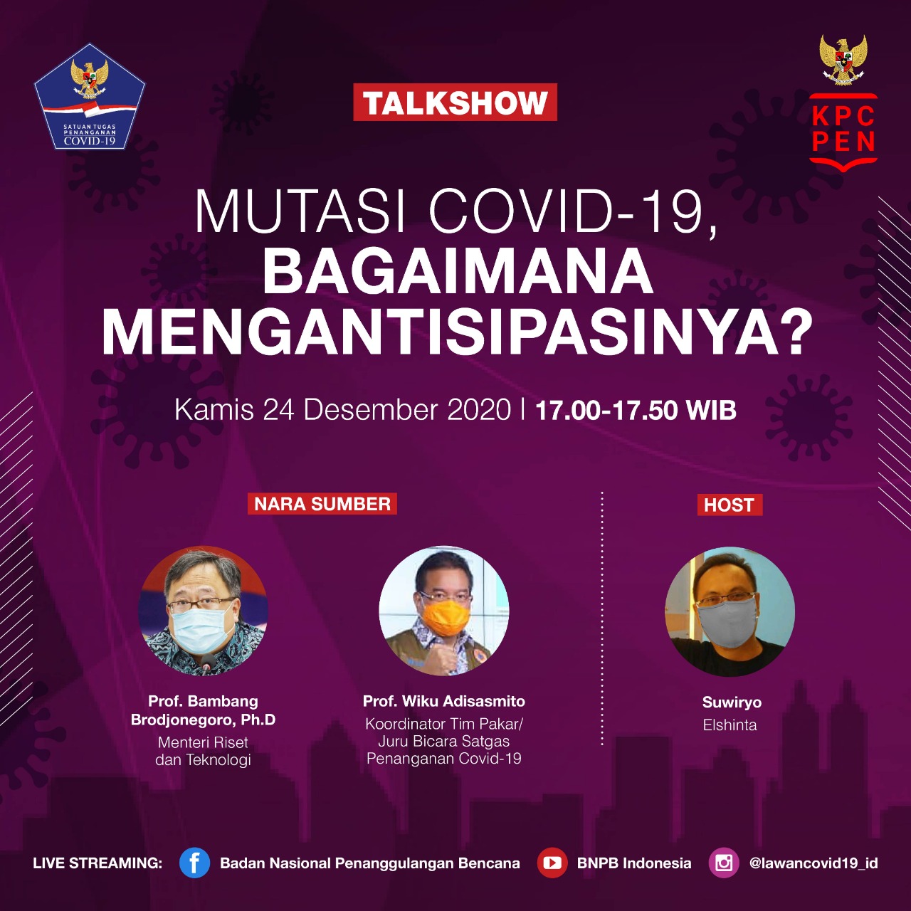 Talkshow: Mutasi Virus Corona, Bagaimana Mengantisipasinya?