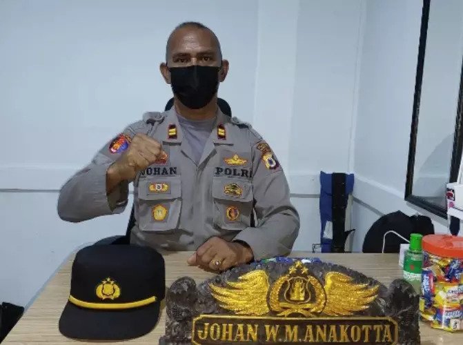 Kapolsek Nusaniwe Ambon Beri Imbauan Prokes dan Ajakan Vaksinasi COVID-19